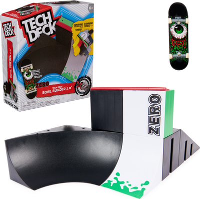 Set loje fingerboard Tech Deck X-Connect Zero Bowl Builder, me rampe dhe pjesë ndërtimi, për fëmijë 6+