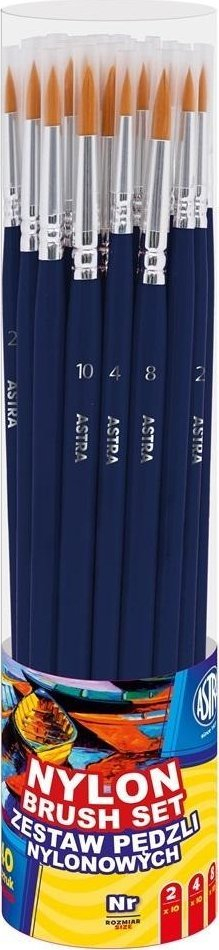 Set furçash për pikturë Astra, 40 copë, najlon