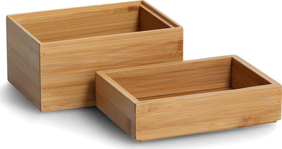 Organizues kozmetike Zeller Bamboo, 2 nivele, prej druri bambu, natyral