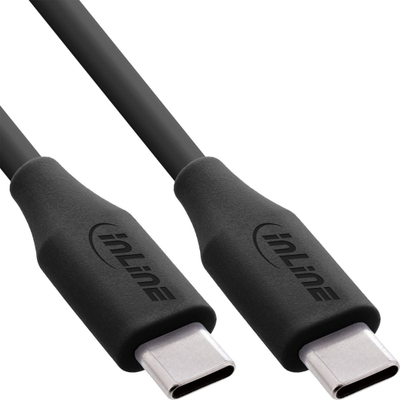 Kabllo USB InLine Black Cookie USB-C në USB-C, 0.5m, 100W, i zi