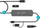 Hub ndarës ekrani J5create JCH462 Wormhole Switch, 2x USB A, 1x USB C 5Gbps, i zi