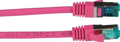 Kabllo rrjeti Delock RJ45 Patch, Cat.6A S/FTP, 1m, LSZH, magenta