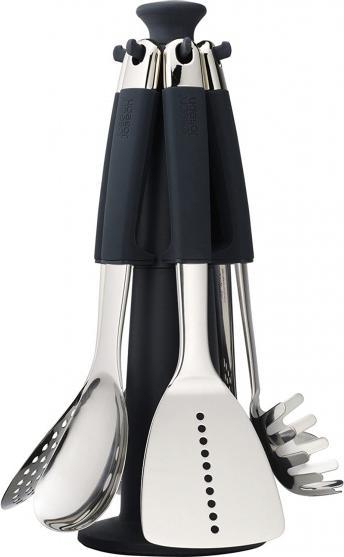 Set veglash kuzhine Joseph Joseph Elevate Steel 100 Carousel, 6 copë, çelik inox, gri e zezë