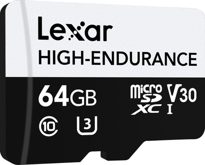 Kartë memorje Lexar High-Endurance MicroSDXC, 64GB, Class 10 UHS-I U3 V30