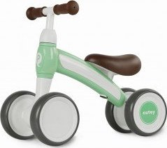 Biçikletë balancuese Qplay Cutey Retro, 4 rrota, për fëmijë 1 3 vjeç, jeshile
