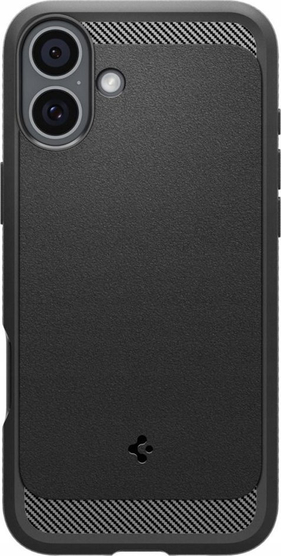 Mbështjellës telefoni Spigen Rugged Armor MagSafe, për iPhone 16, matte black, i zi