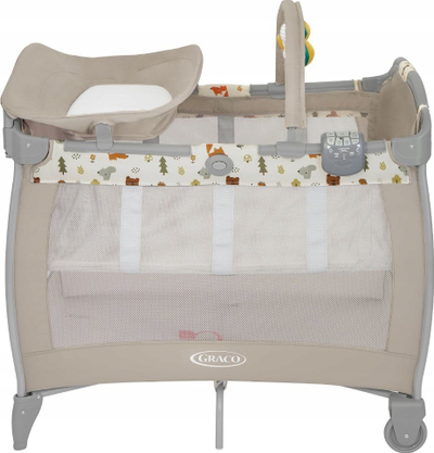 Shtrat palos Graco Contour Electra për bebe, me 2 nivele, për dyshek 65 x 100 cm, me dridhje edhe muzikë