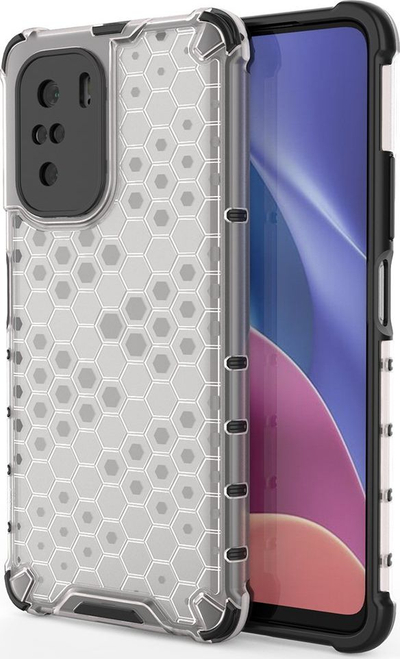 Mbulesë telefoni Hurtel Honeycomb, Xiaomi Redmi K40 Pro Plus K40 Pro K40 Poco F3, xhel TPU, transparente