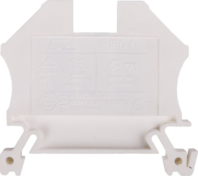 Terminal hekurudhor Shumee EURO 43409WT, 2 tela 4mm², i bardhë