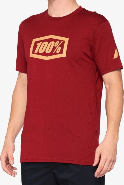 Bluzë 100% ESSENTIAL, me mëngë të shkurtra, masa M, ngjyrë brick