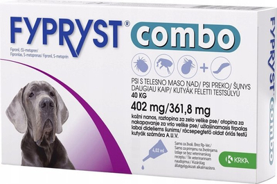 Pipetë kundër parazitëve KRKA Fypryst Combo, për qen mbi 40 kg