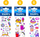 Sticker Boo Unicorn, set me stikera dekorativë, shumëngjyrësh