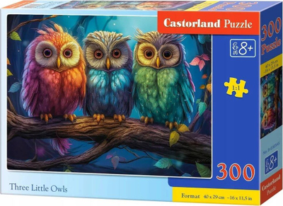 Puzzle Castorland Three Little Owls, 300 copa, për kalamaj