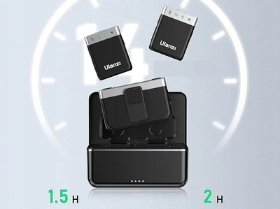 Mikrofon wireless Ulanzi AM18 U-Mic, stereo 2.4G, rreze 100m, i zi
