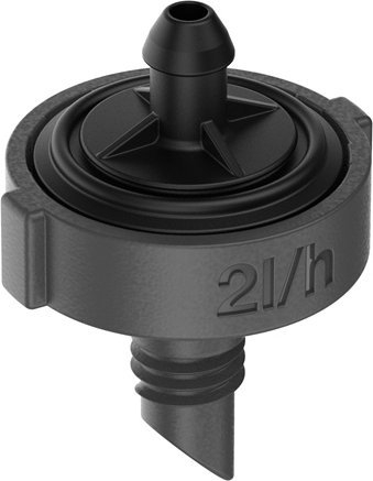 Pikator fundor Gardena Micro Drip Endline, 2 L/orë, vetërregullues, i zi