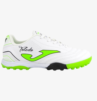 Këpucë futbolli Joma Toledo 2502 TF Jr, për bar sintetik, për kalamaj, të bardha