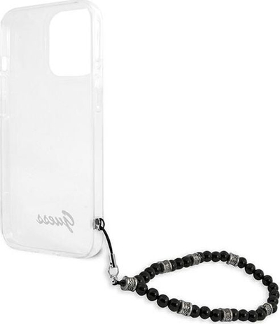 Mbulesë telefoni Guess GUHCP13XKPSBK, për iPhone 13 Pro Max 6.7", hardcase transparente, Black Pearl