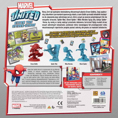 Zgjerim loje me letra Portal Games Marvel United Enter the Spider Verse, për 1 4 lojtarë, për moshat 14+