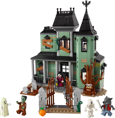 Lodër ndërtuese LEGO Creator Haunted Mansion, set 3 në 1, shtëpi e frikshme