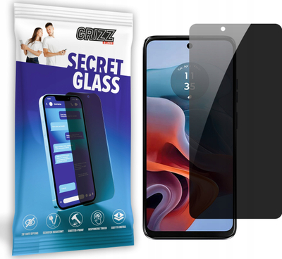 Xham mbrojtës privatësie GrizzGlass SecretGlass për Motorola Moto G34, GRZ8432, transparent
