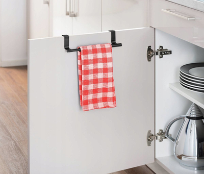 Shirit peshqirësh për derë WENKO Telescopic, çelik inox, 36–60 cm, i zi