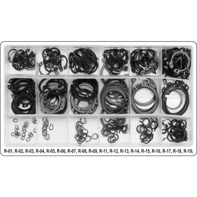 Set i kapëseve të jashtme Yato (YT-06880), 300 copë, të zeza