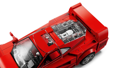 Lodër ndërtimi LEGO Ferrari F40 Supercar, set model ndërtimi, për ekspozim, shumëngjyrëshe