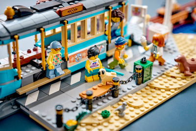 Lodër konstruktore LEGO City Tram by the Beach 60506, set ndërtimi, shumëngjyrëshe