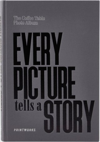 Album fotosh Printworks Every Picture Tells a Story, kapak i fortë, 27 x 19.5 cm, gri