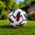 Topi i futbollit LEAN Toys, madhësia 5, 22cm, i bardhë me motiv shumëngjyrësh