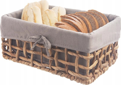 Shportë organizimi Orion Storage Basket Natural, 30.5x20.5x15 cm, me mbulesë stofi gri