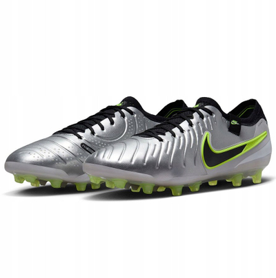 Këpucë futbolli Nike Tiempo Legend 10 Elite AG Pro, DV4330 001, për bar artificial, ngjyrë argjendi