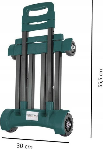 Karrocë transportuese palosëse Rockforce RF-L013, kapacitet 50kg, plastike, gri