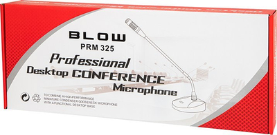 Mikrofon për konferenca Blow PRM326, me krah fleksibël, kabllo 7m, i zi