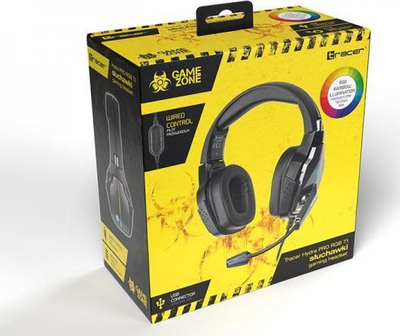 Kufje gaming Tracer Gamezone Hydra Pro, 7.1 USB, RGB, të zeza