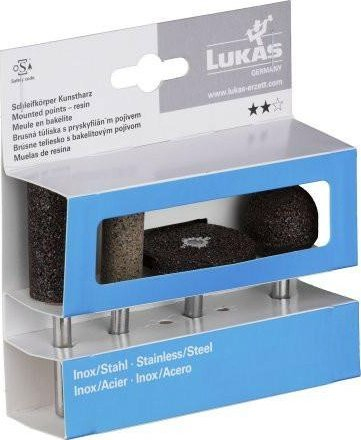 Set gurësh bluarës LUKAS-ERZETT A20480004627WF1, 4 copë, për inoks dhe çelik, trup 6 mm