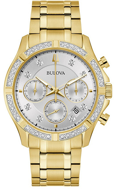 Orë grash Bulova Classic Diamond 98E113, e artë