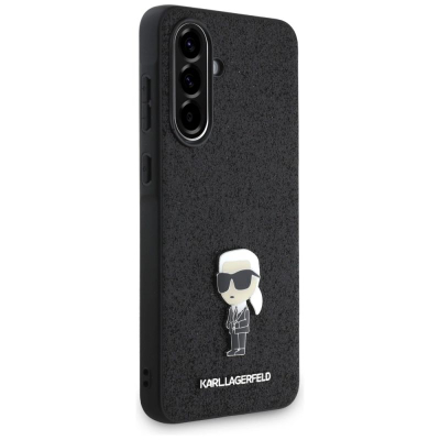 Маска за телефон Karl Lagerfeld Fixed Glitter Ikonik Logo, за Samsung Galaxy A36 5G, црна