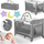 Патничко креветче Ricokids RK-241, 125x65x78cm, со лулка и мрежа против комарци, сиво
