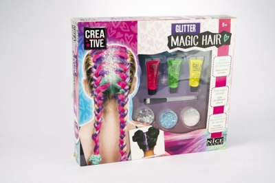 Set aksesorësh flokësh Russell Glitter Hair, për vajza, shumëngjyrësh