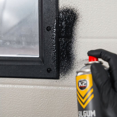 Sprej gome K2 SILGUM, 400 ml, mbrojtës aerosol, i zi