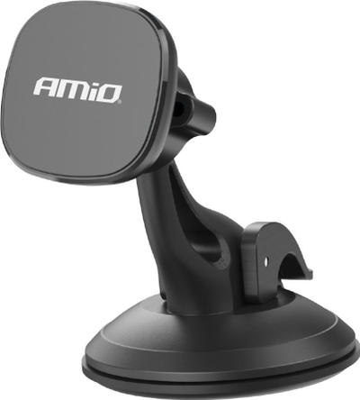 Mbajtëse magnetike telefoni AMiO 03787, universale, rrotullim 360°, e zezë