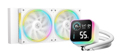 Ftohës uji për CPU Deepcool LQ240, 240mm, me LED, i bardhë