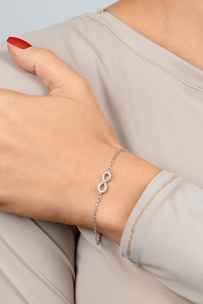 Byzylyk për femra Brilio Silver Infinity BR42WBC, i argjendtë