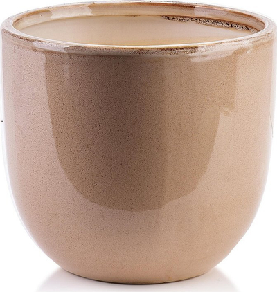 Vazo dekorative qeramike Yanda Beige, 17x15.5 cm, bezhë