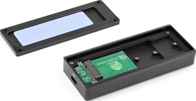 Kuti e jashtme StarTech USB C për SSD M.2 NVMe, 10Gbps, IP67, alumini i zi