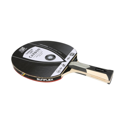 Raketë pingpongu Sunflex Supreme Soft Carbon 10354, sfungjer 2.2mm, ITTF, e kuqe