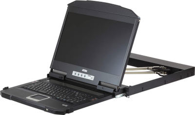 Konzolë LCD Aten CL3800NW, 18.5", Dual Rail, USB HDMI DVI VGA, e zezë