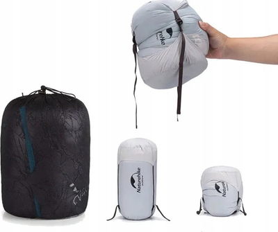 Çantë fjetjeje Naturehike CW400, me pupla, për kamping dhe alpinizëm, e zezë