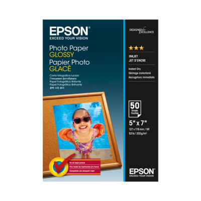 Letër fotografike Epson Photo Paper Glossy, 13x18cm, 50 fletë, me shkëlqim